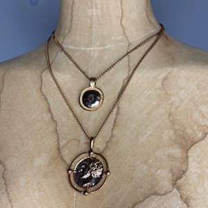 Two Tired Gold Color Necklace